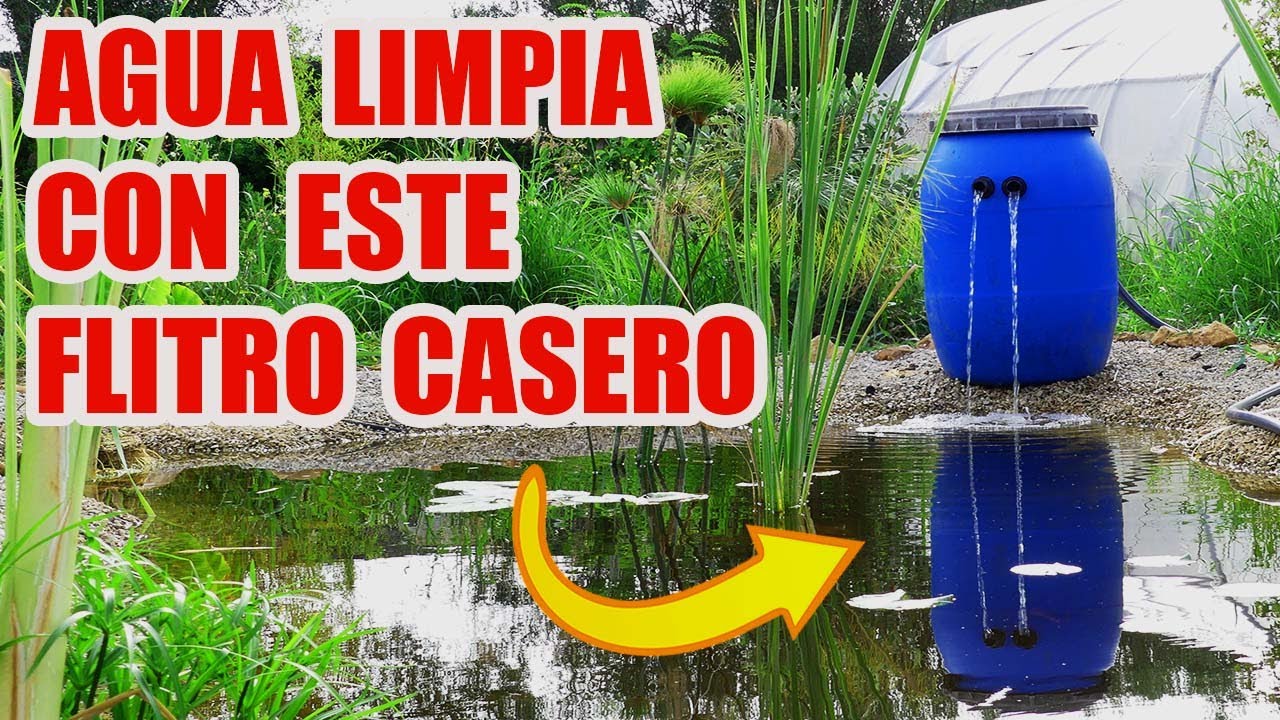 Cómo hacer un filtro de agua casero para estanque ️